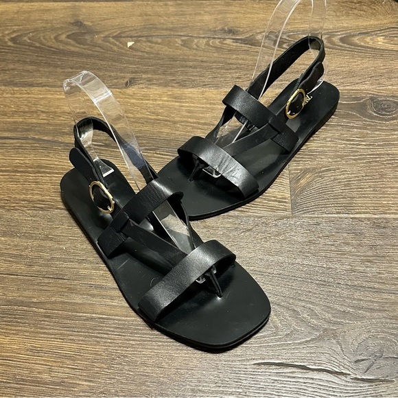 Zara Shoes - Zara black leather gladiator sandals size 6.5